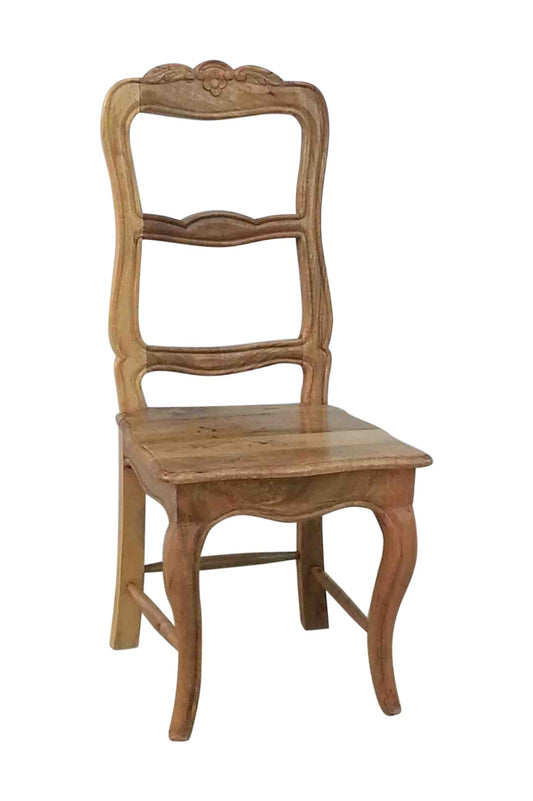Amberly Carved Dining Chair - Shady Oak and Ivory