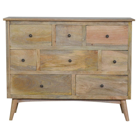 Oak-ish Solid Wood 8 Drawer Chest - Shady Oak and Ivory