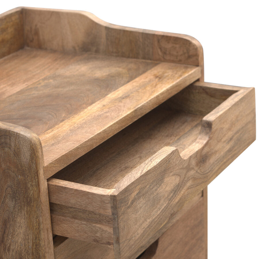 3 Drawer Gallery Bedside - Shady Oak and Ivory