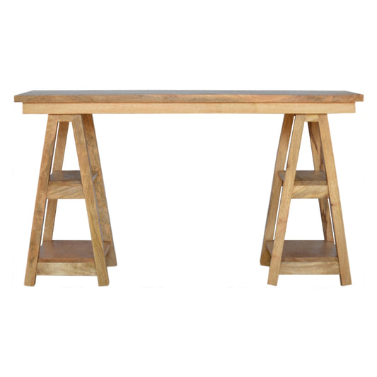Trestle Retail Open Display Unit - Shady Oak and Ivory